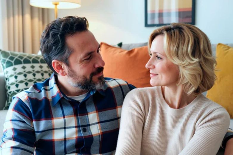 Pareja expresando afecto, respeto y conexión emocional en una relación sana